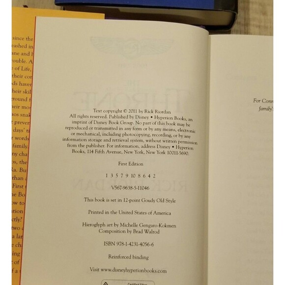 KANE CHRONICLES Rick Riordan- Lot of 3 Complete Series Hardcover Set 1st Ed - Picture 5 of 7
